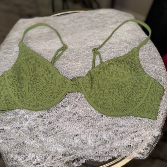 SunHoney Matcha Latte Smocked Bikini Lime green size Small - Picture 7 of 14